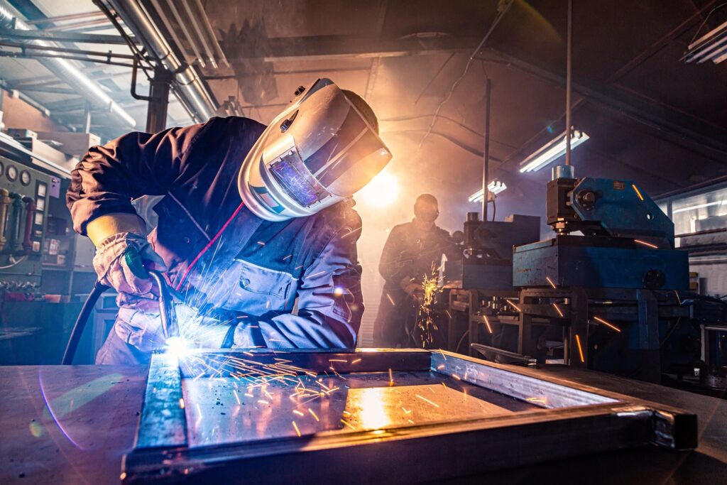 Welder welding